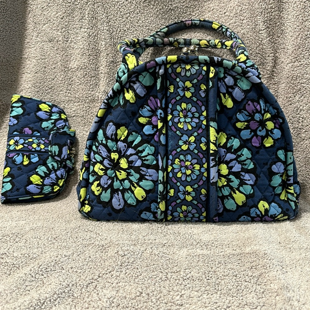 Vera Bradley clamshell purse and matching wallet